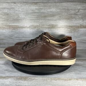 Johnston & Murphy Mens Mcguffey Tan Oiled Leather Plain Toe Oxford Shoes Sz 13